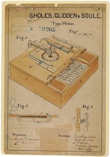 07253_2003_001.tif Typewriter Patent drawing 6/23/1868