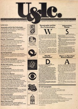 The first edition of U&lc, 1973