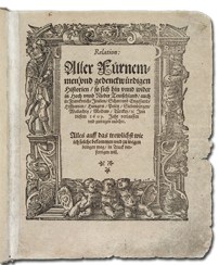 Title page of the “Strasbourg Relation” published by Johann Carolus in 1609
