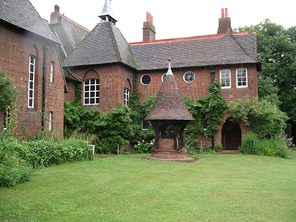 Red House where William Morris lived with his wife Jane from 1860 to 1865. It is owned today by the National Trust and is open to the public.