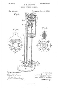 Patent for Benton’s pantographic punch cutting machine