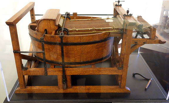 Model of Robert’s original invention reconstructed from the drawings that accompanied his French patent application of 1798 