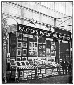 Baxter’s print booth at the Great Exhibition