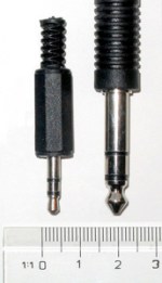 Analog 3.5mm and ¼” audio connectors